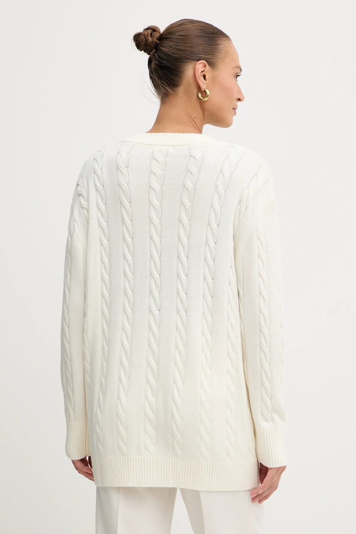 Oblečení Kardigan s příměsí vlny Guess ELSA W5BR37.Z1192 béžová