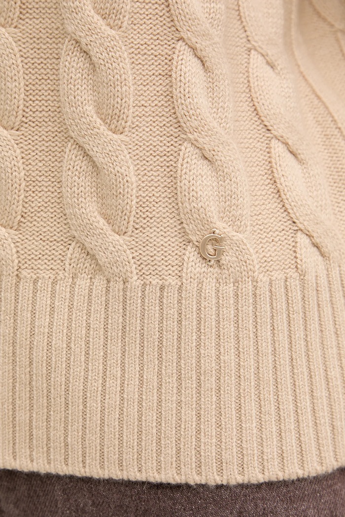 Guess sweter z dodatkiem wełny ELSA W5BR30.Z1192 beżowy