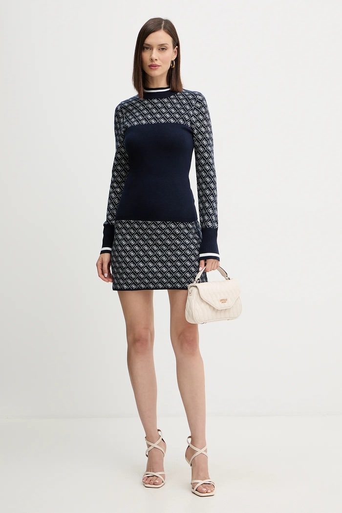Svetr s příměsí vlny Guess AUBREY W5BR24.Z3JD2 námořnická modř AW25