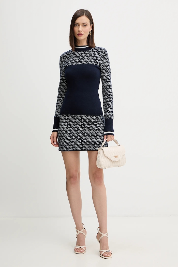 Svetr s příměsí vlny Guess AUBREY W5BR24.Z3JD2 námořnická modř AW25