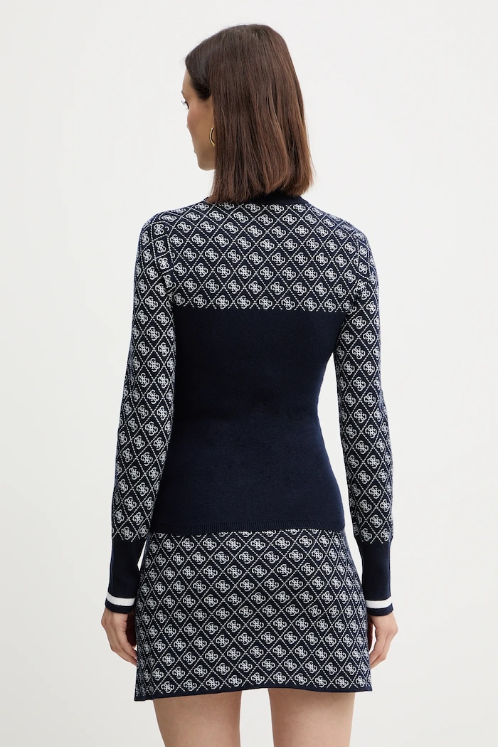Oblečení Svetr s příměsí vlny Guess AUBREY W5BR24.Z3JD2 námořnická modř