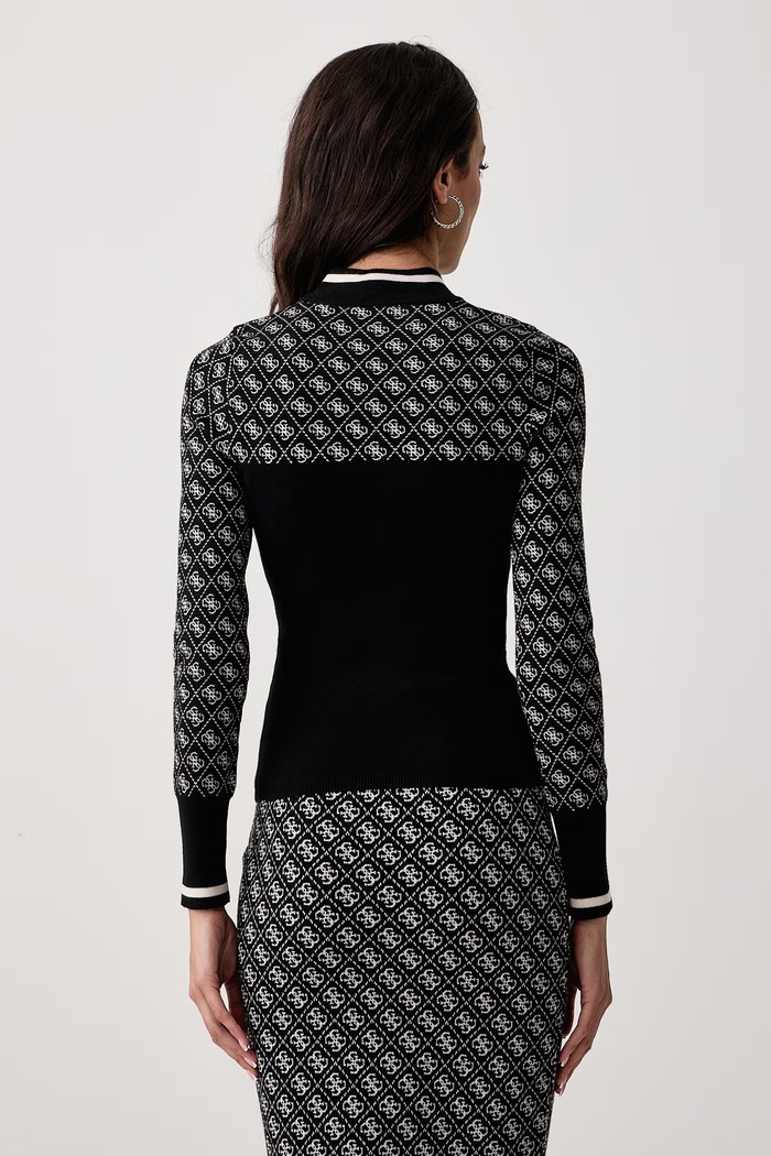 Odzież Guess Sweter damski z dodatkiem wełny AUBREY W5BR24.Z3JD2 czarny