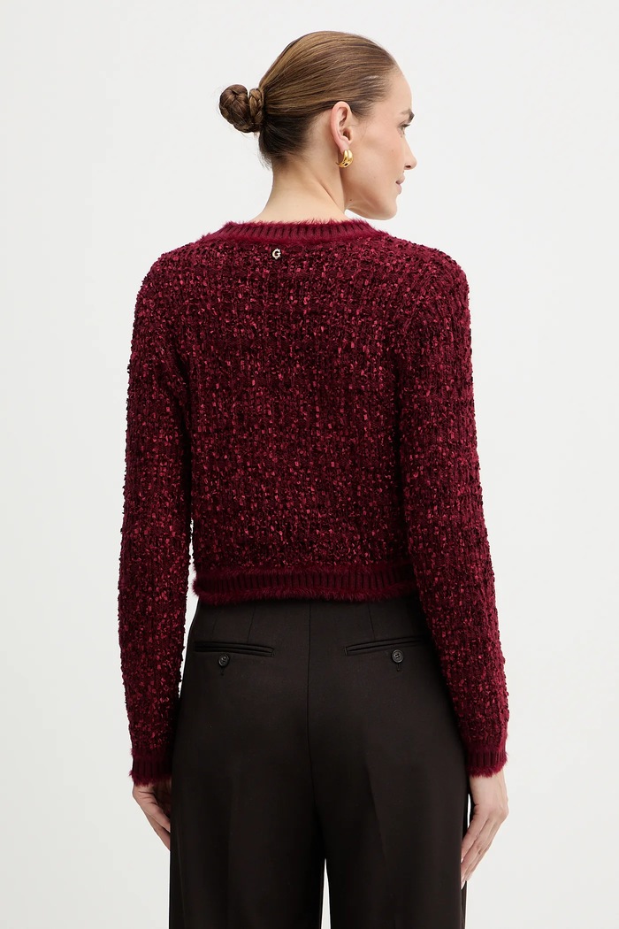 Ruházat Guess kardigán AOMORI W5BR0E.Z4090 burgundia