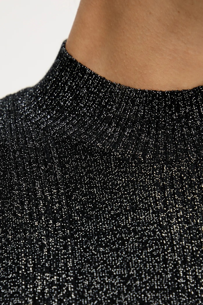 Sisley sweter z dodatkiem wełny 1WH2M2025 czarny