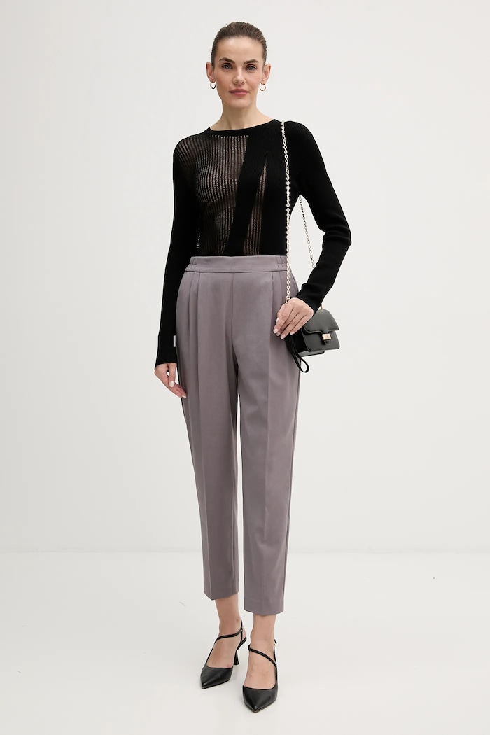 Βαμβακερό πουλόβερ Sisley 10C1L106M μαύρο AW25