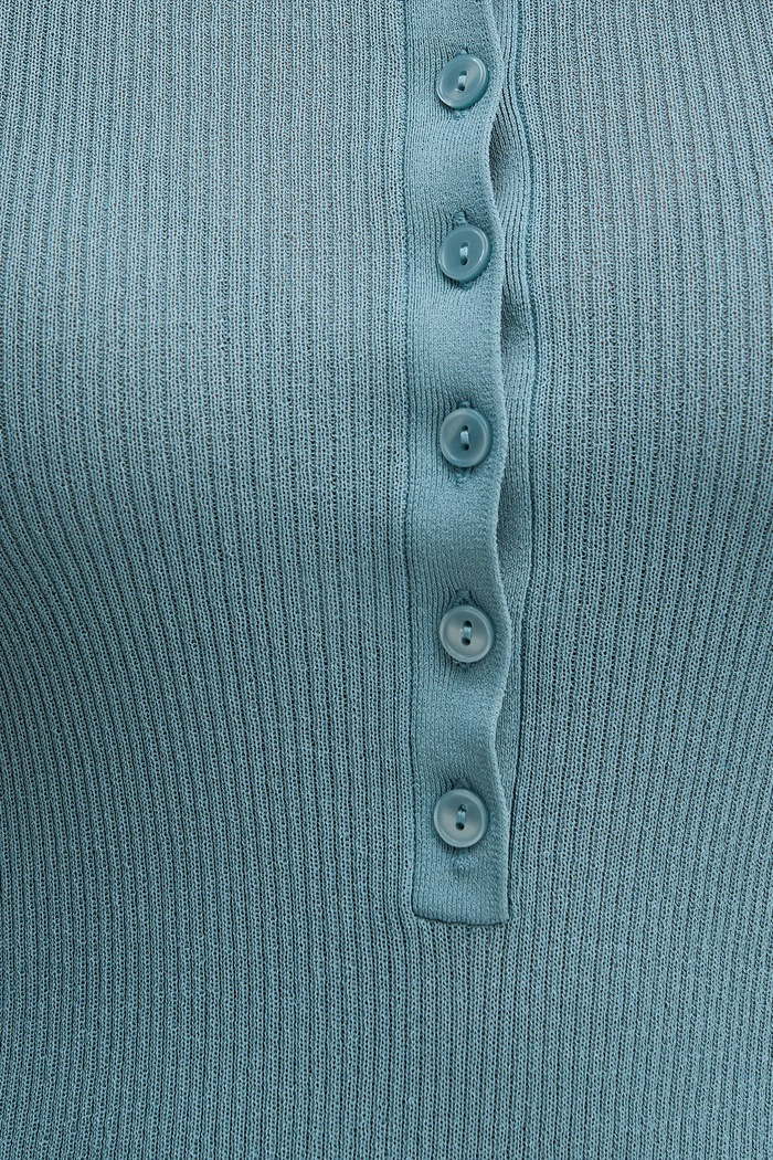 Πουλόβερ Sisley 19EQM2024 τιρκουάζ