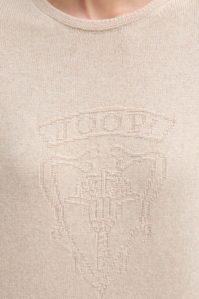 Joop! sweter z domieszką wełny 30047489 beżowy