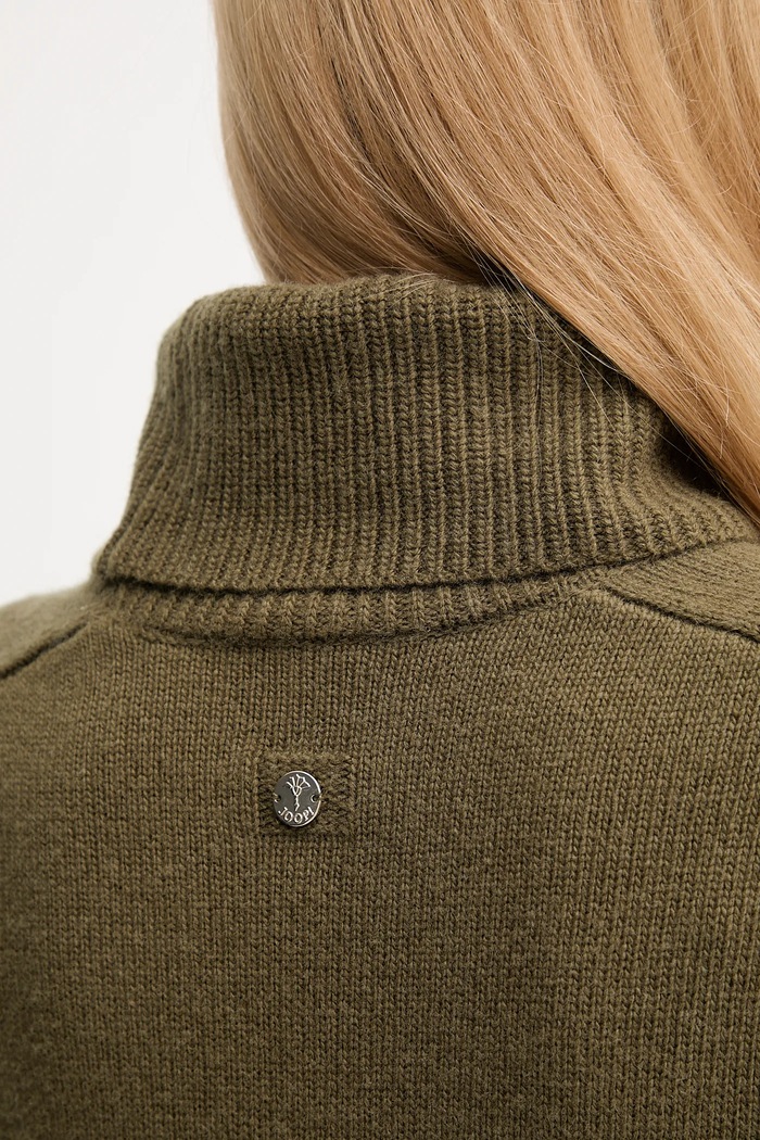 Joop! sweter z dodatkiem wełny 30049417 zielony