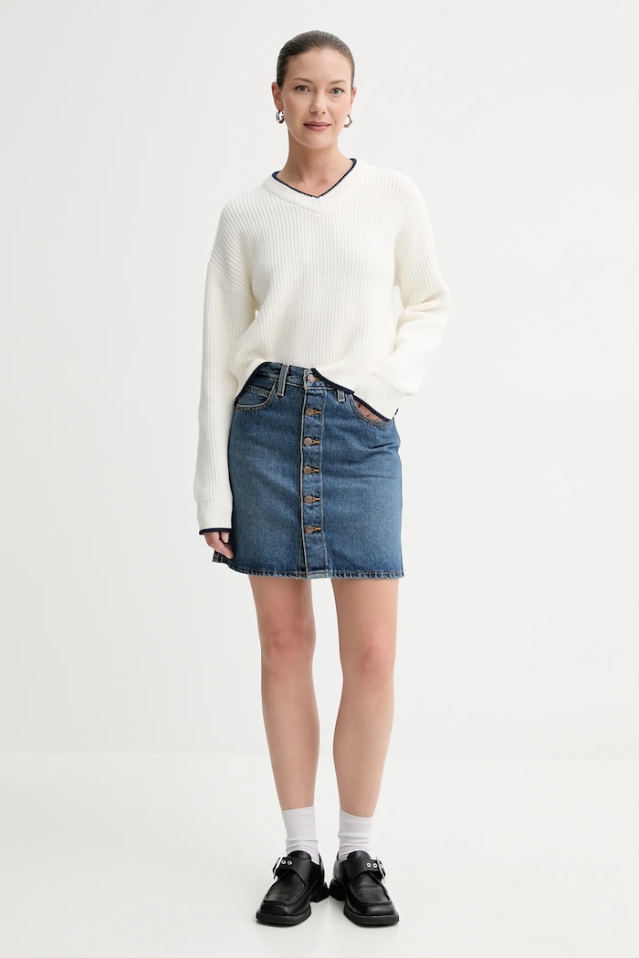 Levi's sweter z domieszką wełny 0037O beżowy AW25