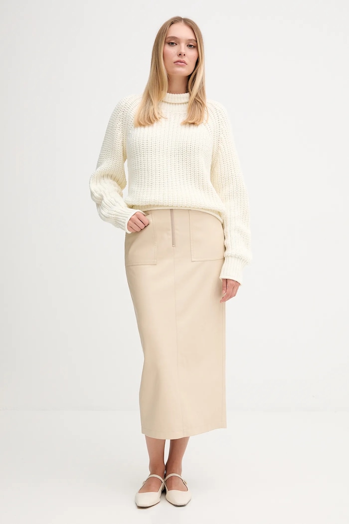 Marc Aurel sweter 8014.8000.82084 beżowy AW25