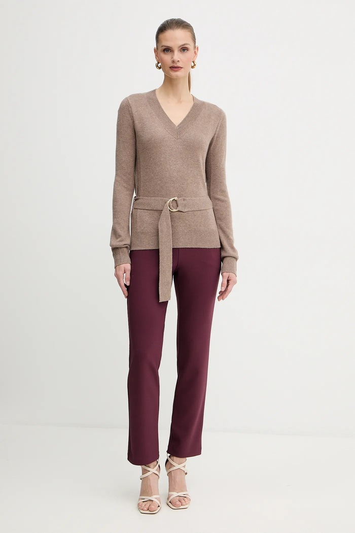 Marciano by Guess sweter z dodatkiem wełny AFRAH 5BGR23.5893Z brązowy AW25