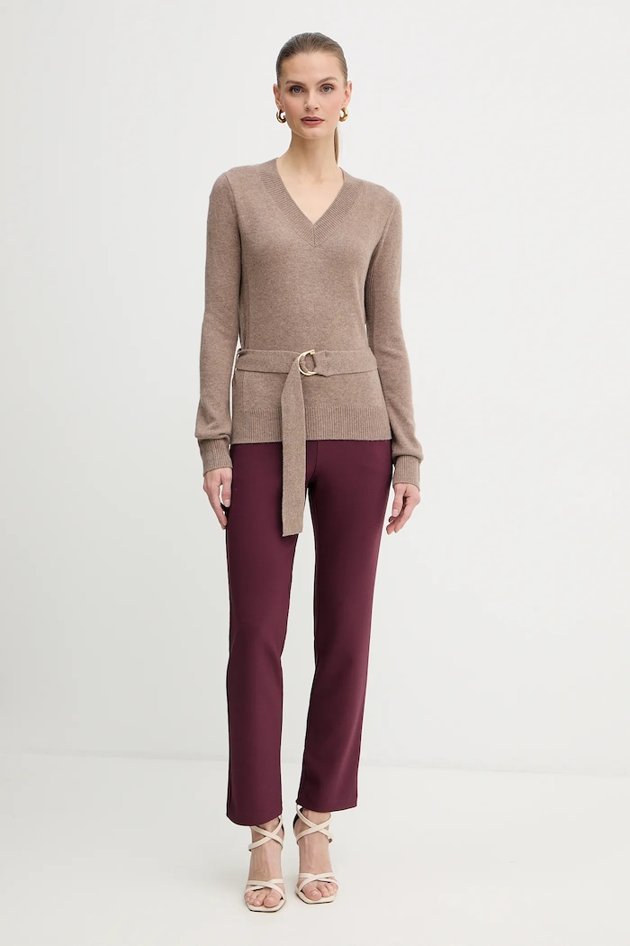 Marciano by Guess sweter z dodatkiem wełny AFRAH 5BGR23.5893Z brązowy AW25