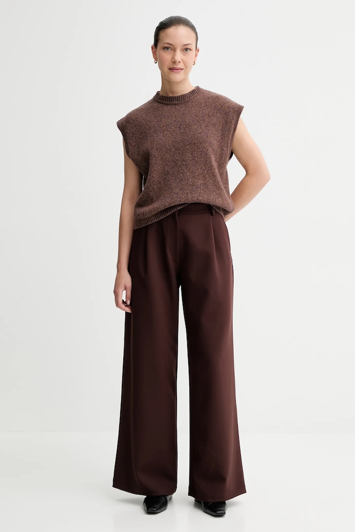 Sessun vesta de lana 24109002 maro AW25