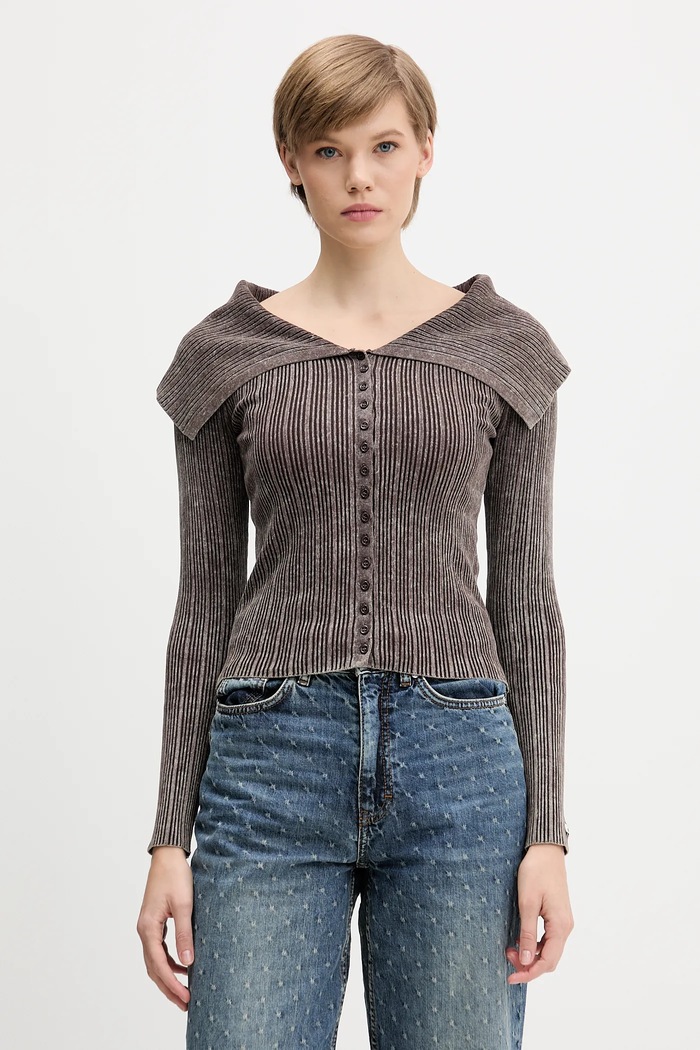 Kardigan Guess Originals tenká hnědá W5BR67.Z2YJ2