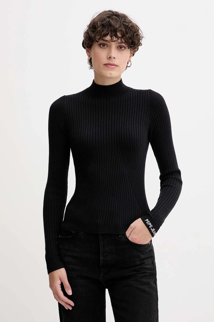 Pepe Jeans pulover subtiri negru PL7000026