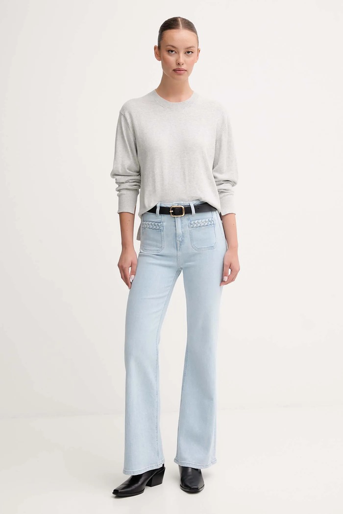 Pepe Jeans pulover din amestec de lână PL7000035 gri AW25