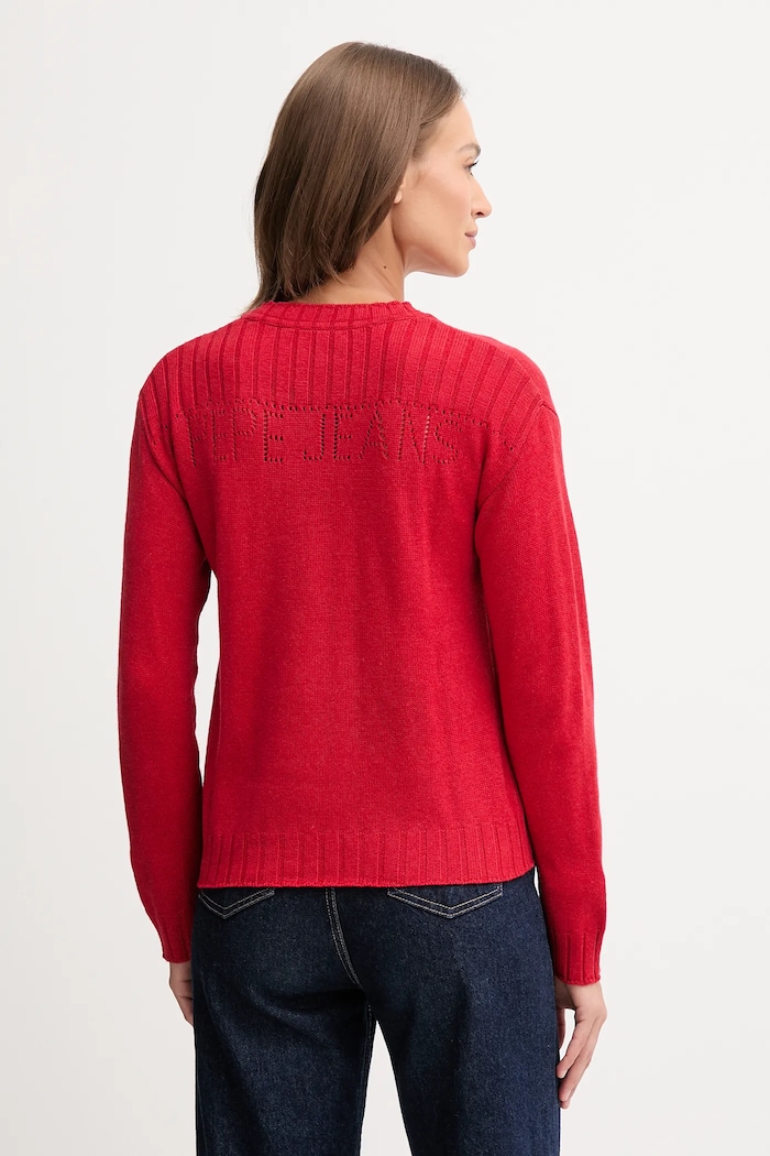 Odzież Pepe Jeans sweter z dodatkiem wełny PL7000001 czerwony