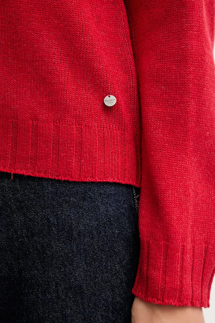 Pepe Jeans sweter z dodatkiem wełny PL7000001 czerwony