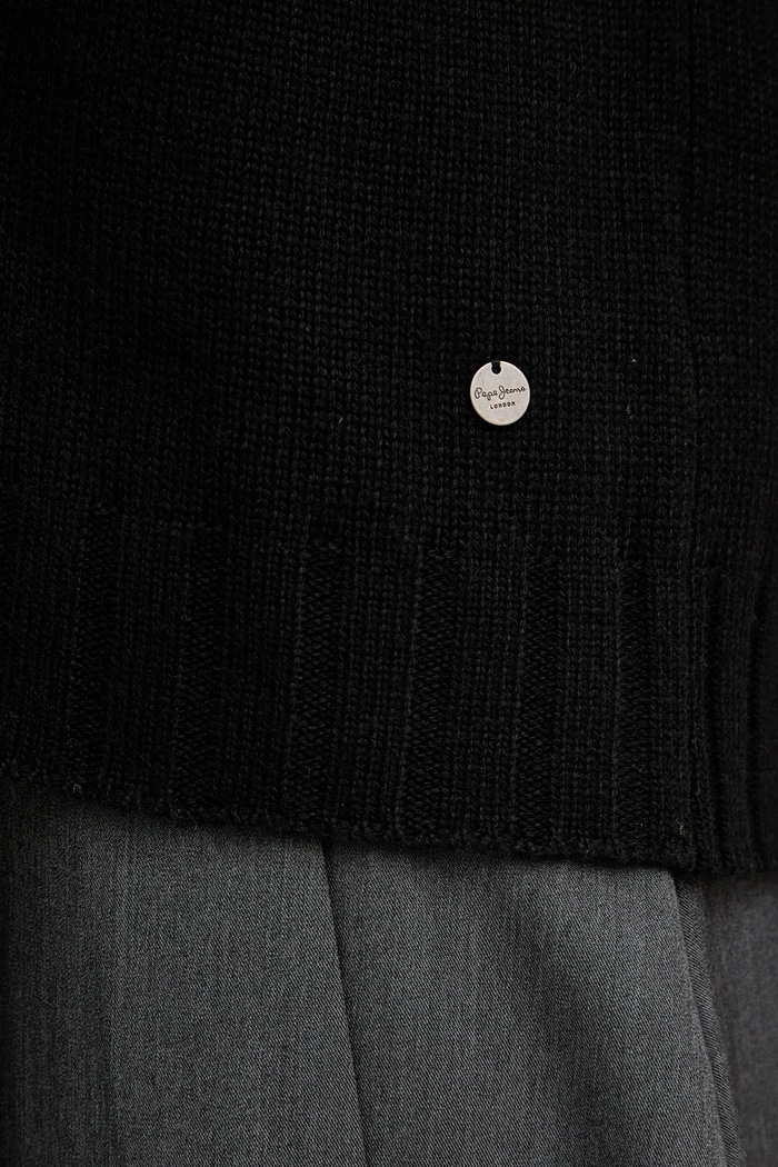 Pepe Jeans pulover din amestec de lână PL7000001 negru