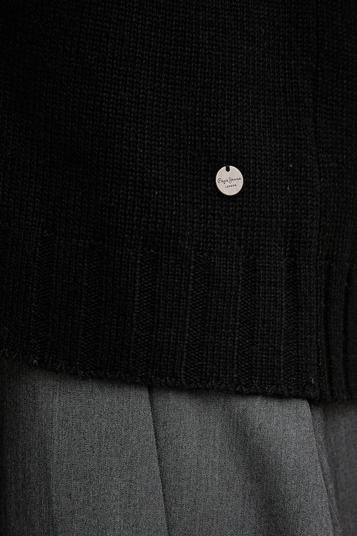 Pepe Jeans pulover din amestec de lână PL7000001 negru
