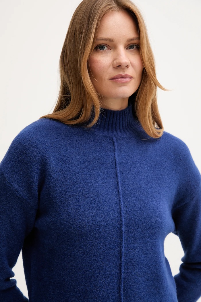 Sveter s prímesou vlny Pepe Jeans modrá PL7000032