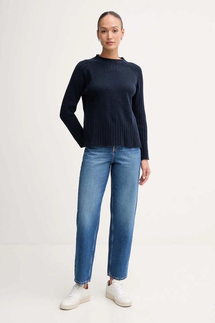 Pepe Jeans pulover din amestec de lână PL7000056 bleumarin AW25