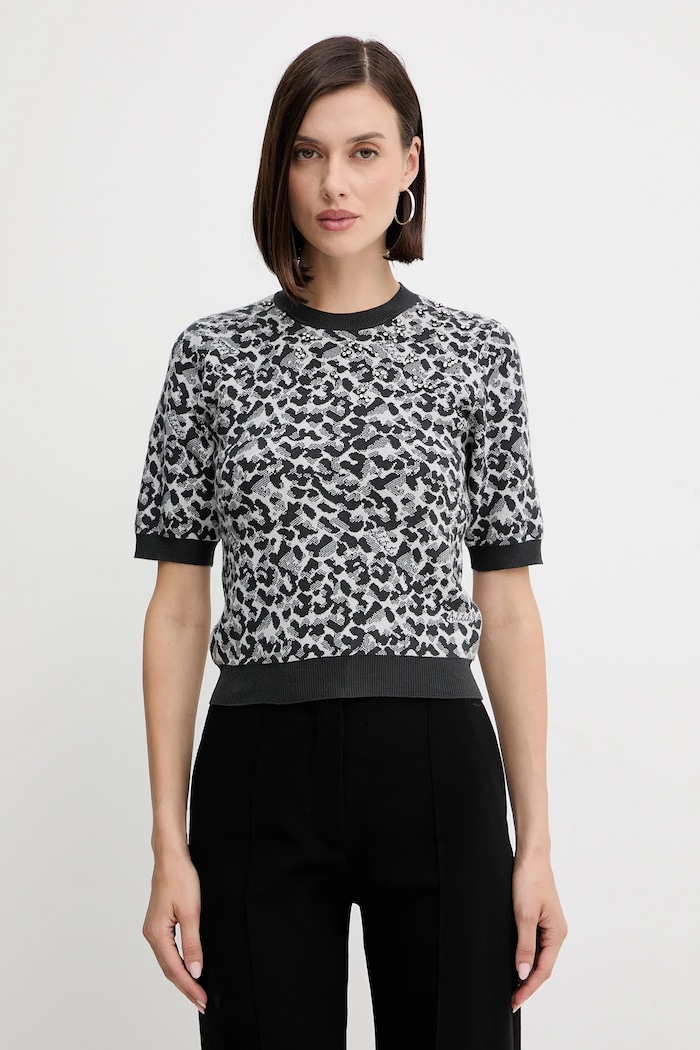 Twinset pulover grosime medie gri 252AP3232