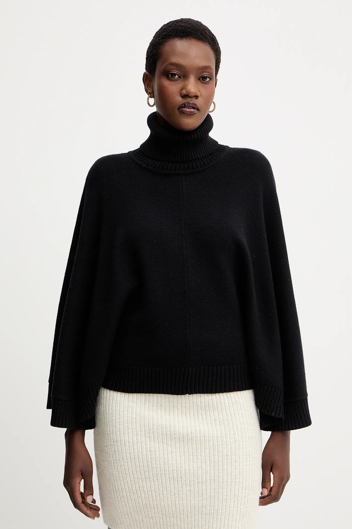 Twinset poncho uni negru 252LI3NFF