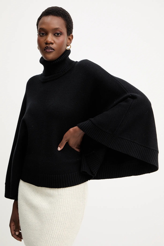 Twinset poncho negru 252LI3NFF