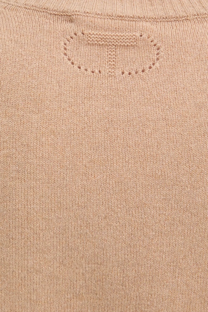 Vlněný svetr Twinset 252TP3495 béžová