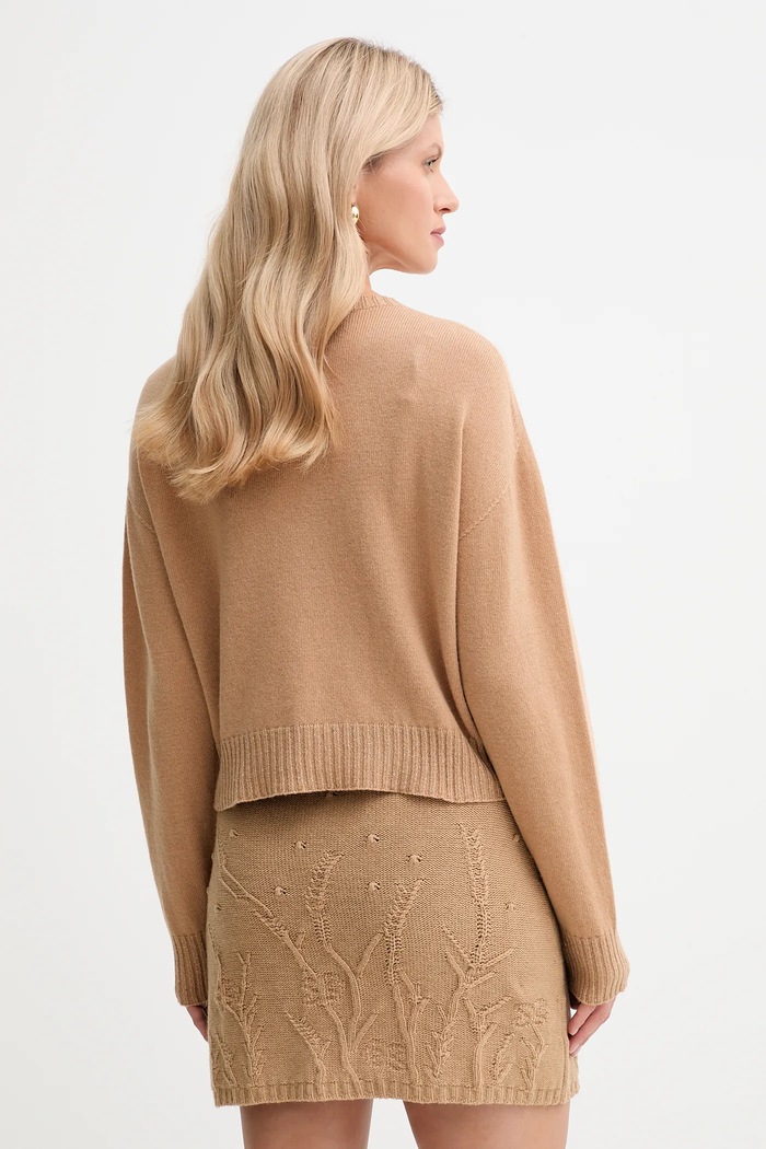 Ruházat Twinset gyapjú pulóver 252TP3580 barna