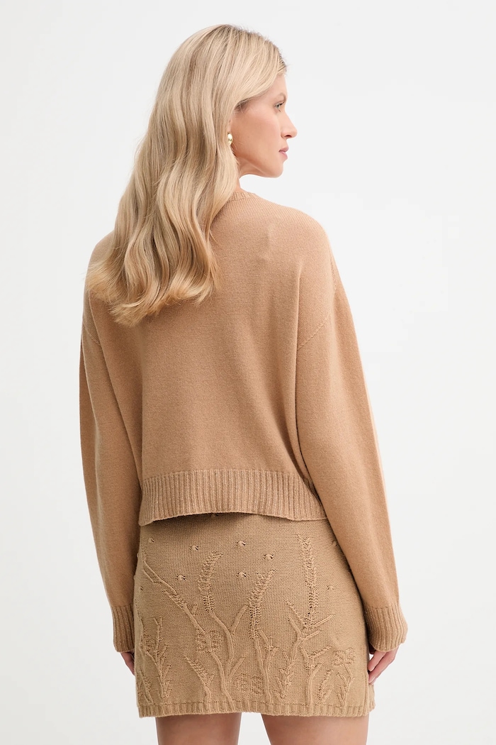 Ruházat Twinset gyapjú pulóver 252TP3580 barna