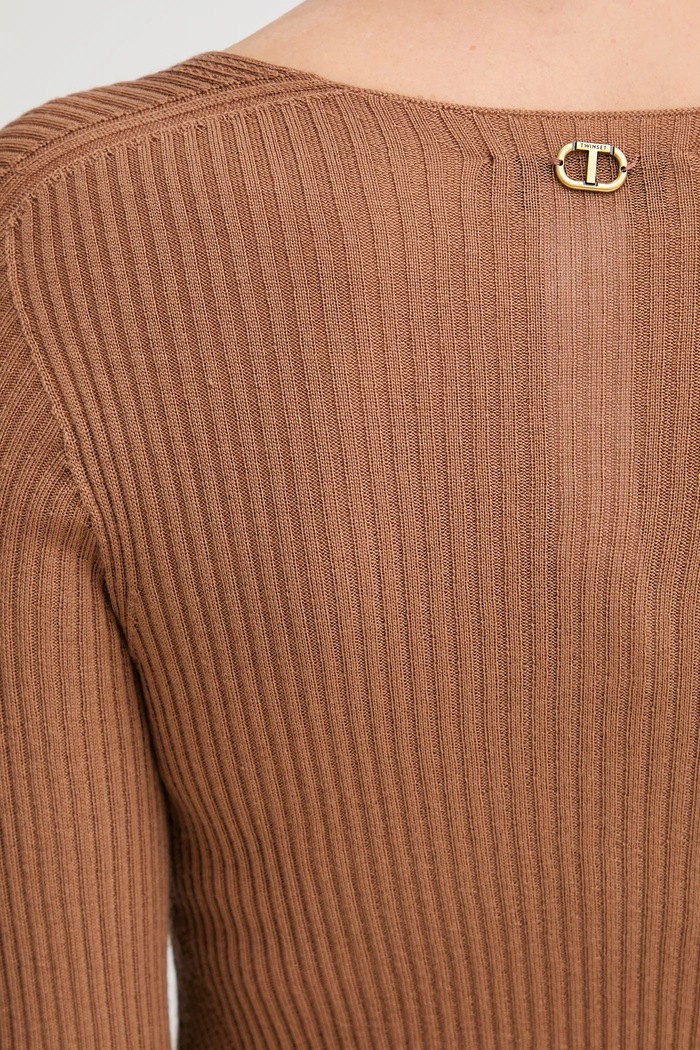 Twinset pulover de lână 252TT3110 maro
