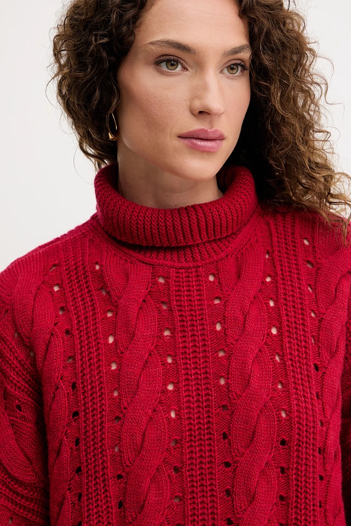 Twinset pulover de lână rosu 252TT3101