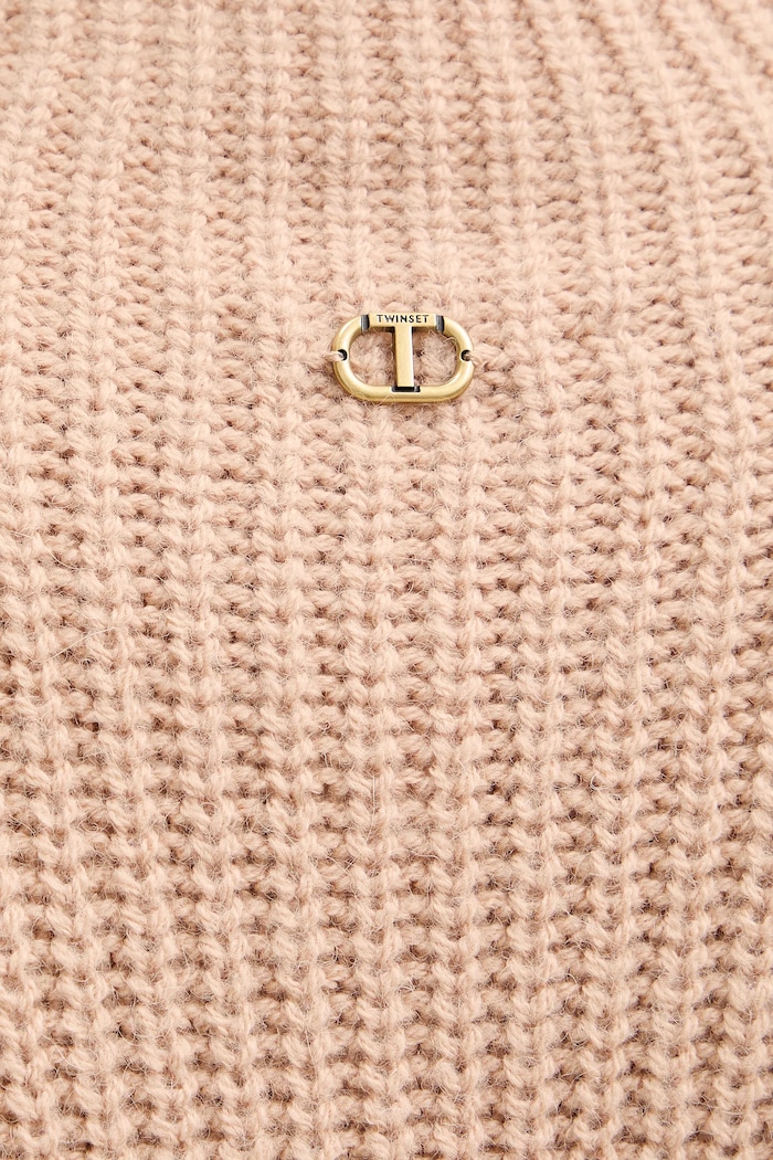 Twinset pulover din amestec de lână 252TT3290 portocaliu