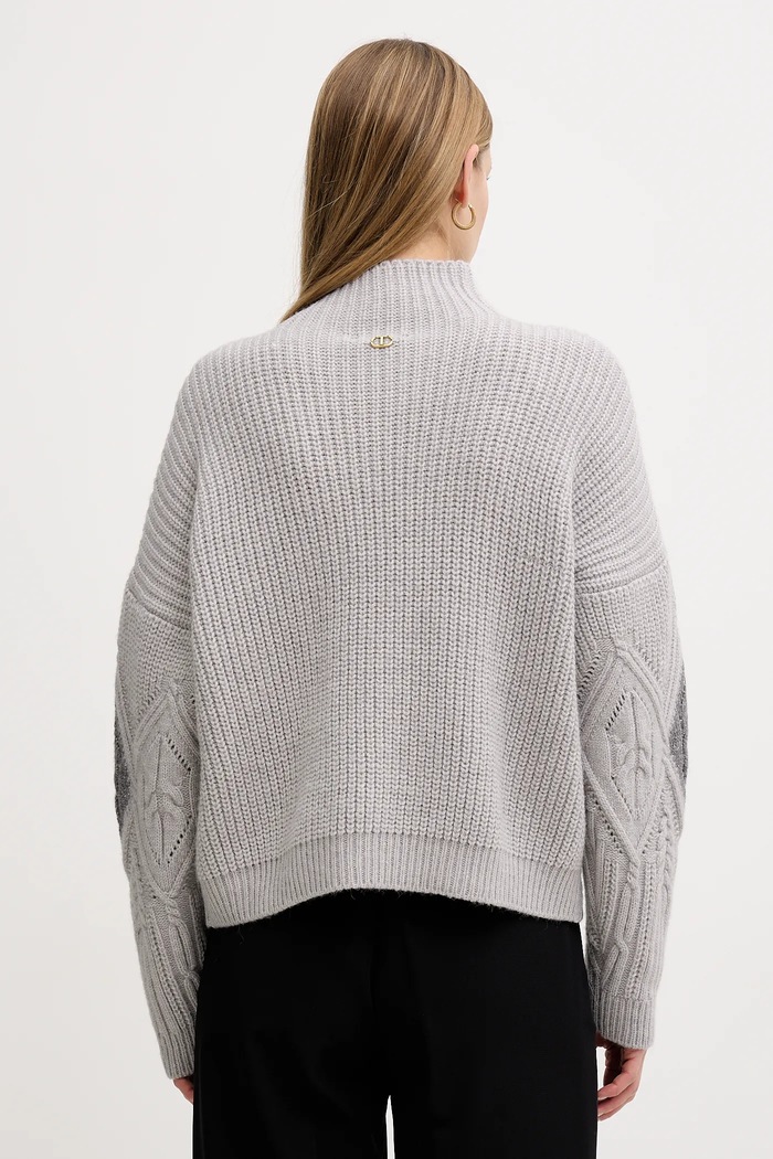 Odzież Twinset sweter z dodatkiem wełny 252TT3290 szary