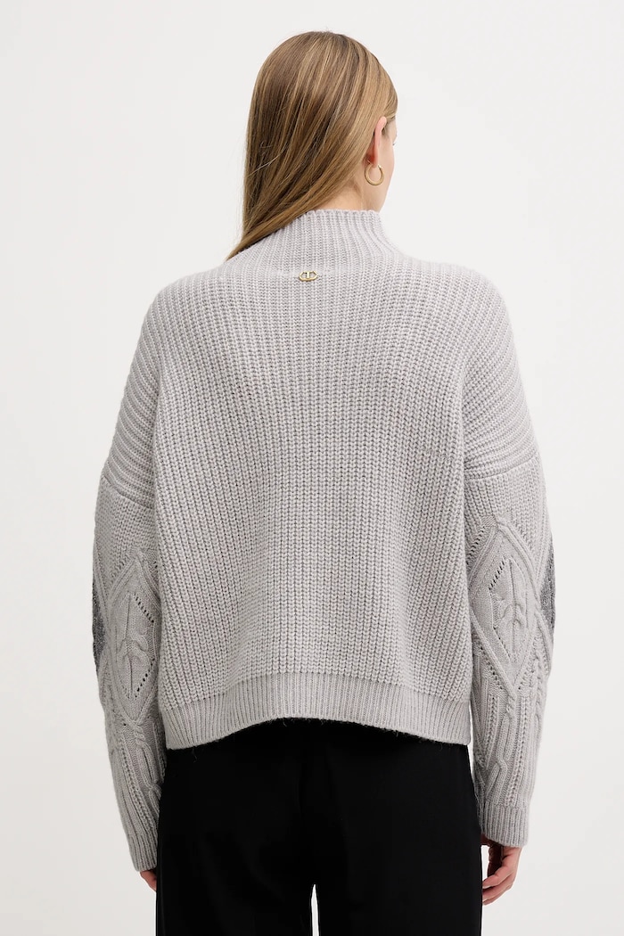 Odzież Twinset sweter z dodatkiem wełny 252TT3290 szary