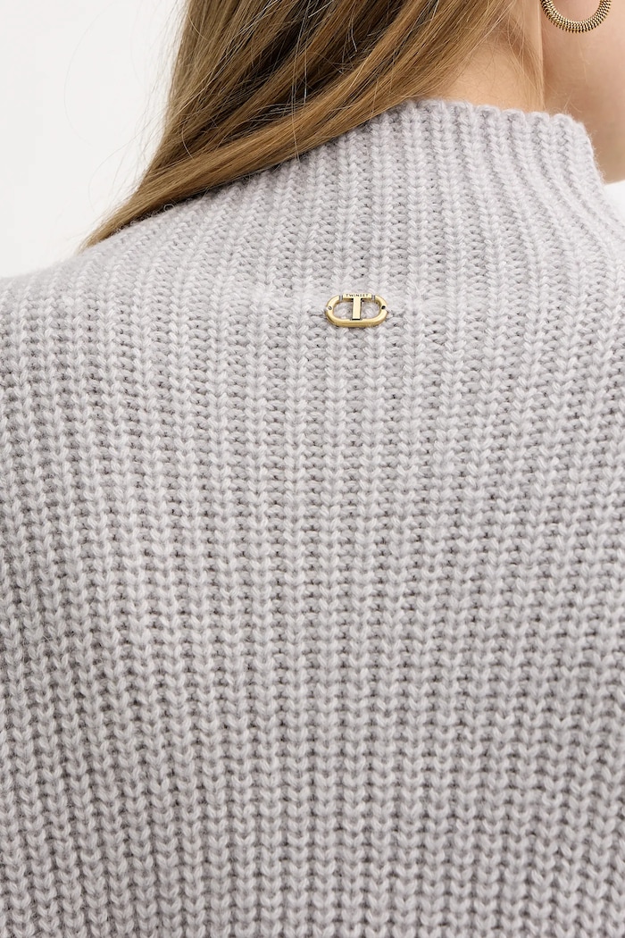 Twinset sweter z dodatkiem wełny 252TT3290 szary
