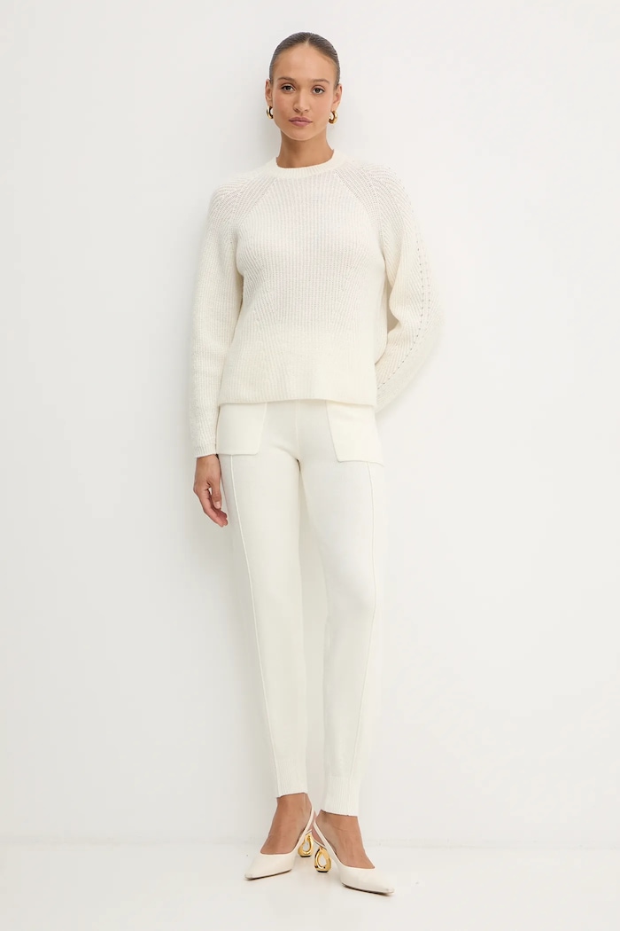 Twinset pulóver alpaka gyapjú keverékből 252TT3060 bézs AW25