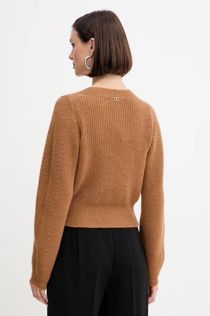 Îmbrăcăminte Twinset pulover de lână 252TT3062 maro