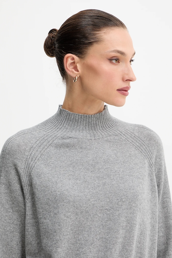 Twinset pulover de cașmir gri 252TT3531