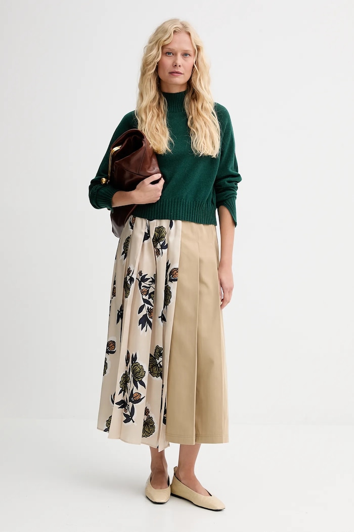 Twinset pulover de cașmir 252TT3531 verde AW25