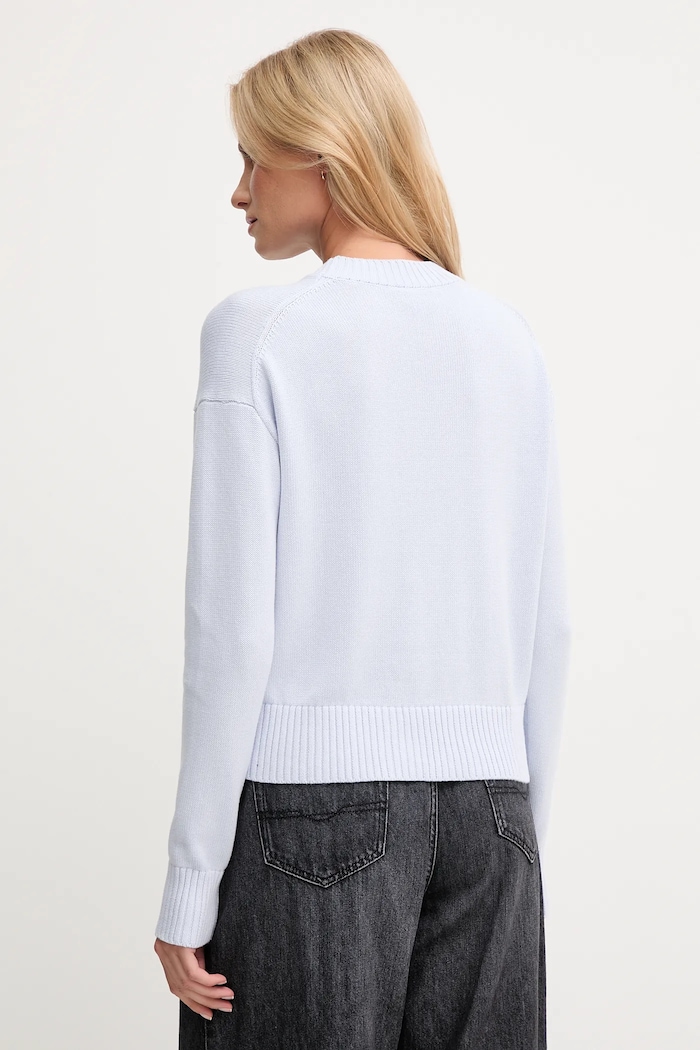 Îmbrăcăminte Calvin Klein Jeans pulover de bumbac LV047D351G albastru