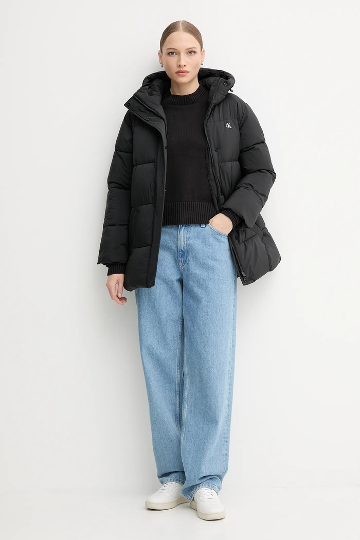 Calvin Klein Jeans pulover de bumbac LV047D351G negru AW25