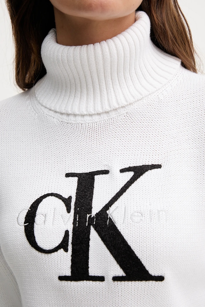 Svetr Calvin Klein Jeans LV047D354G bílá
