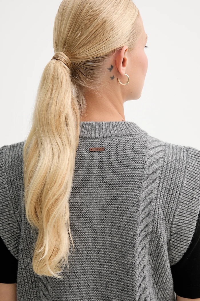 Levi's gilet con lana 0038D.0001 grigio