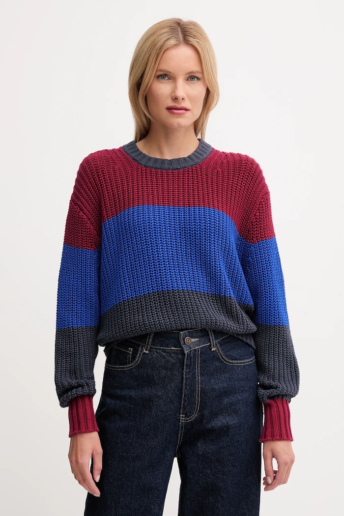 Calvin Klein Jeans pulover de bumbac grosime medie bleumarin LV047D302G
