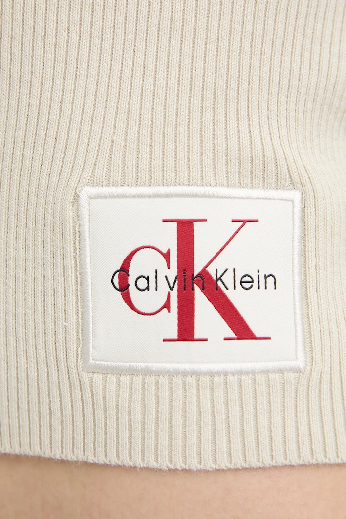 Sveter Calvin Klein Jeans LV047D350G béžová