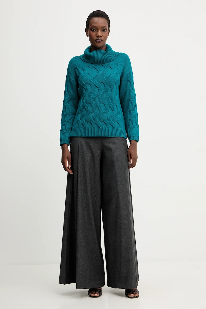Luisa Spagnoli maglione in lana 100173 turchese AW25