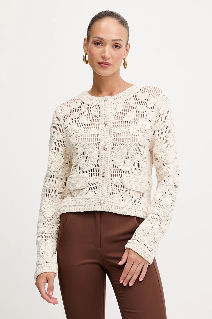 Morgan cardigan uni bej MDAF